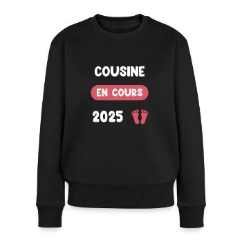 Ongoing 2025 Cousin Announces Pregnancy - Women's Premium Organic Jumper - black - Front - Julia (174cm)