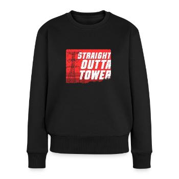 Grimpeur industriel Straight Outta Tower - Pull Premium bio Femme - noir - Devant - Julia (174cm)