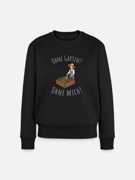 Gärtnerin aus Leidenschaft – Grün im Herzen - Frauen Premium Bio Pullover - Schwarz