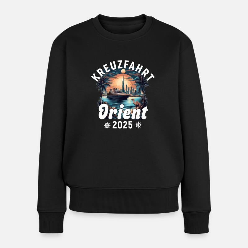 Kreuzfahrt Orient 2025 - Frauen Premium Bio Pullover - Schwarz