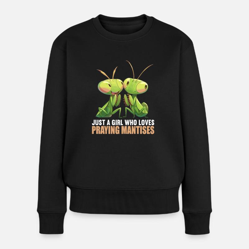 Gottesanbeterinnenen Gottesanbeterin - Frauen Premium Bio Pullover - Schwarz