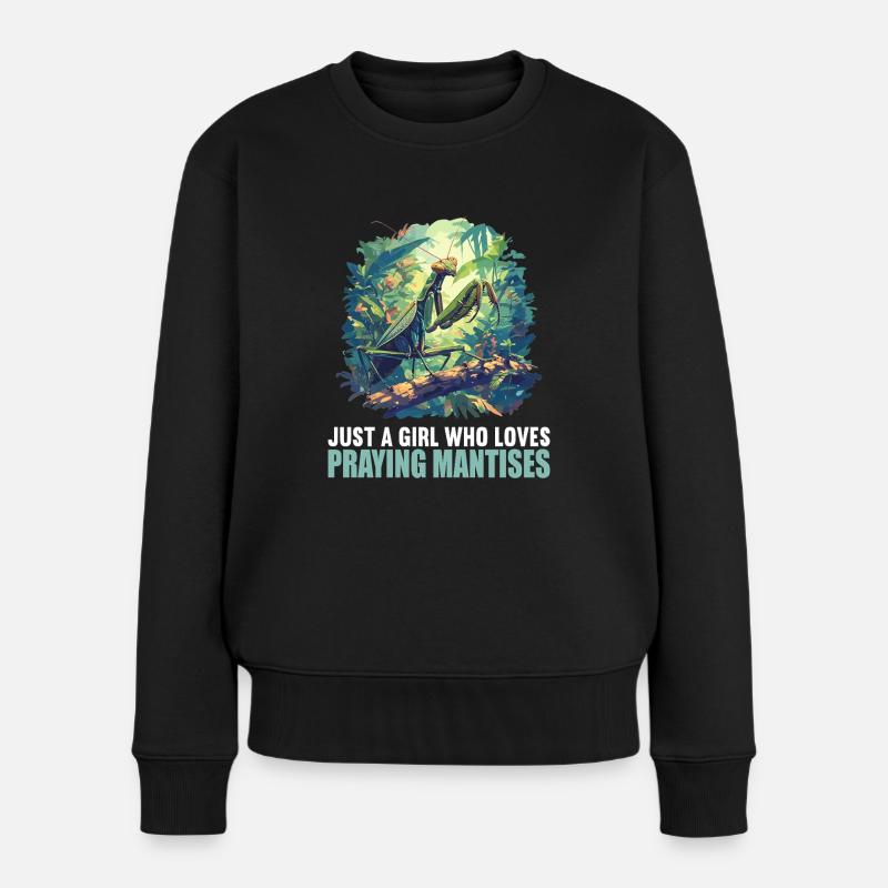 Gottesanbeterinnenen Gottesanbeterin - Frauen Premium Bio Pullover - Schwarz