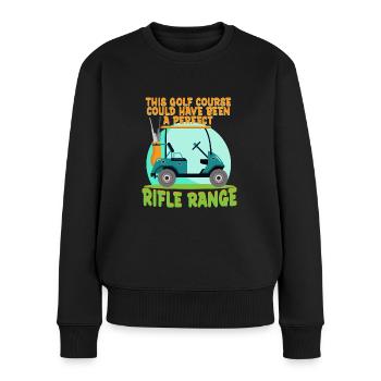 Langstreckenschießen Long Range - Frauen Premium Bio Pullover - Schwarz - Vorne - Julia (174cm)