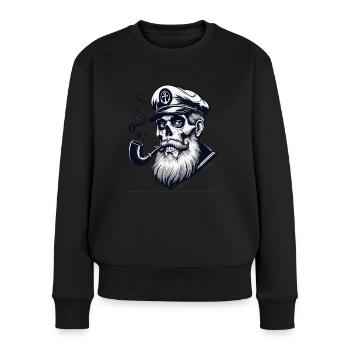 St.Pauli Kiez Hamburg Totenkopf Sankt Pauli - Pull Premium bio Femme - noir - Devant - Julia (174cm)