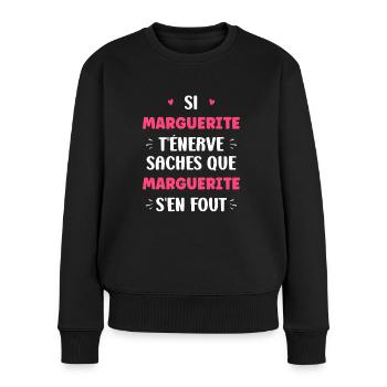 Marguerite - Pull Premium bio Femme - noir - Devant - Julia (174cm)