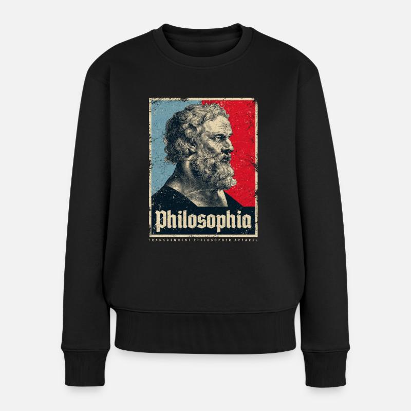 PLATON PHILOSOPHE PHILOSOPHE PHILOSOPHIE CADEAU - Pull Premium bio Femme - noir