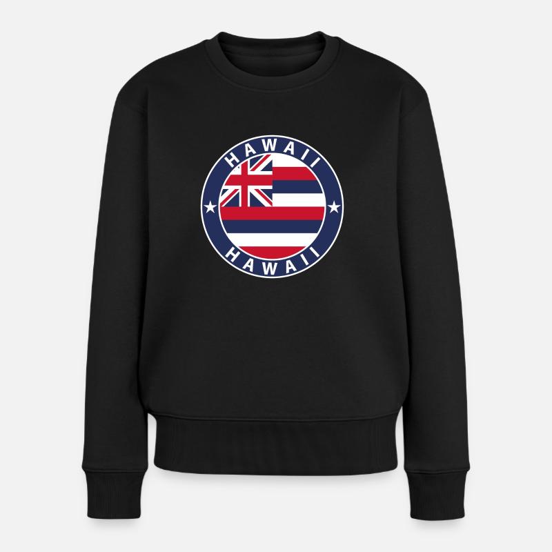 Hawaii - Frauen Premium Bio Pullover - Schwarz