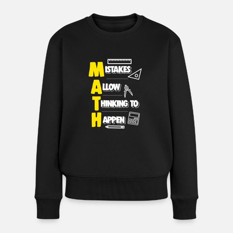 Math Teacher Apparel - Women's Premium Organic Jumper - black