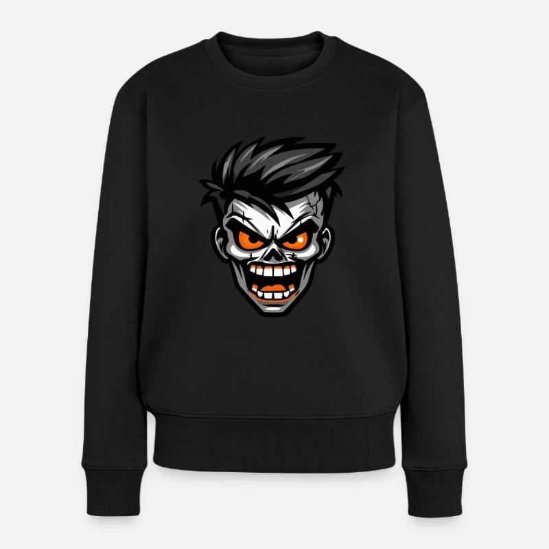 Bande dessinée zombie Halloween - Pull Premium bio Femme - noir