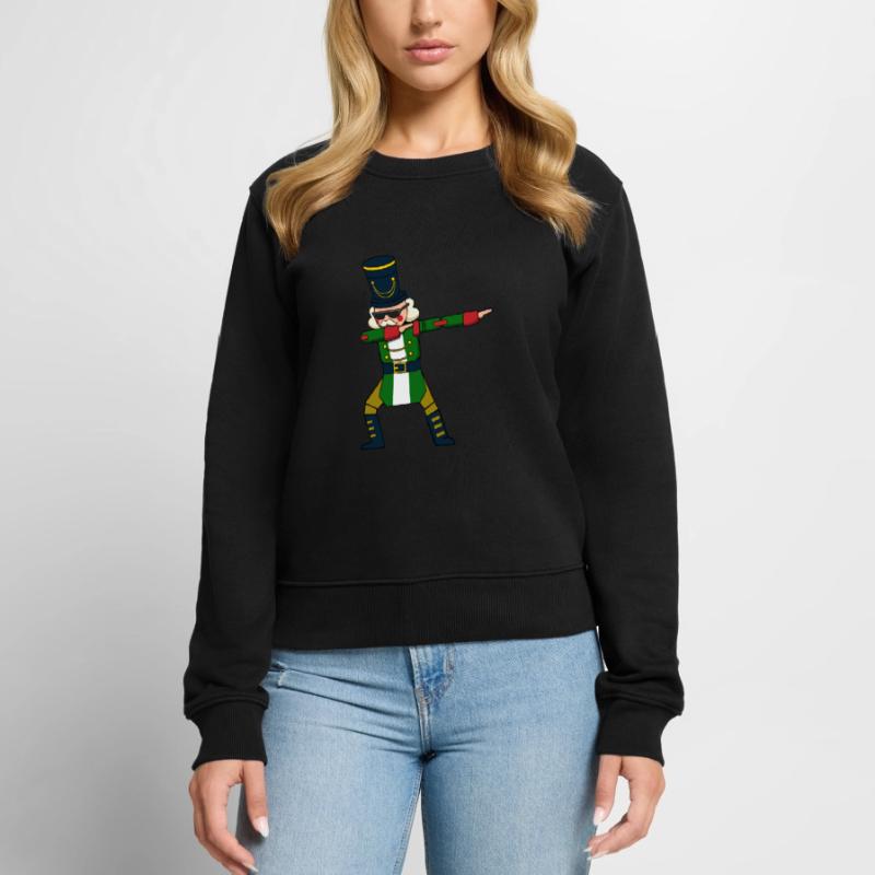 Pull de Noël Dabbing Nutcracker Figure Pull Premium bio Femme