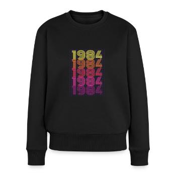 1984 Rétro - Pull Premium bio Femme - noir - Devant - Julia (174cm)
