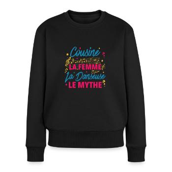 cousine la femme danseuse le mythe la légende - Pull Premium bio Femme - noir - Devant - Julia (174cm)