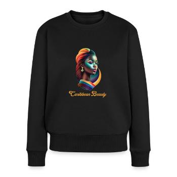 Caribbean Beauty afro black woman tshirt - Pull Premium bio Femme - noir - Devant - Julia (174cm)