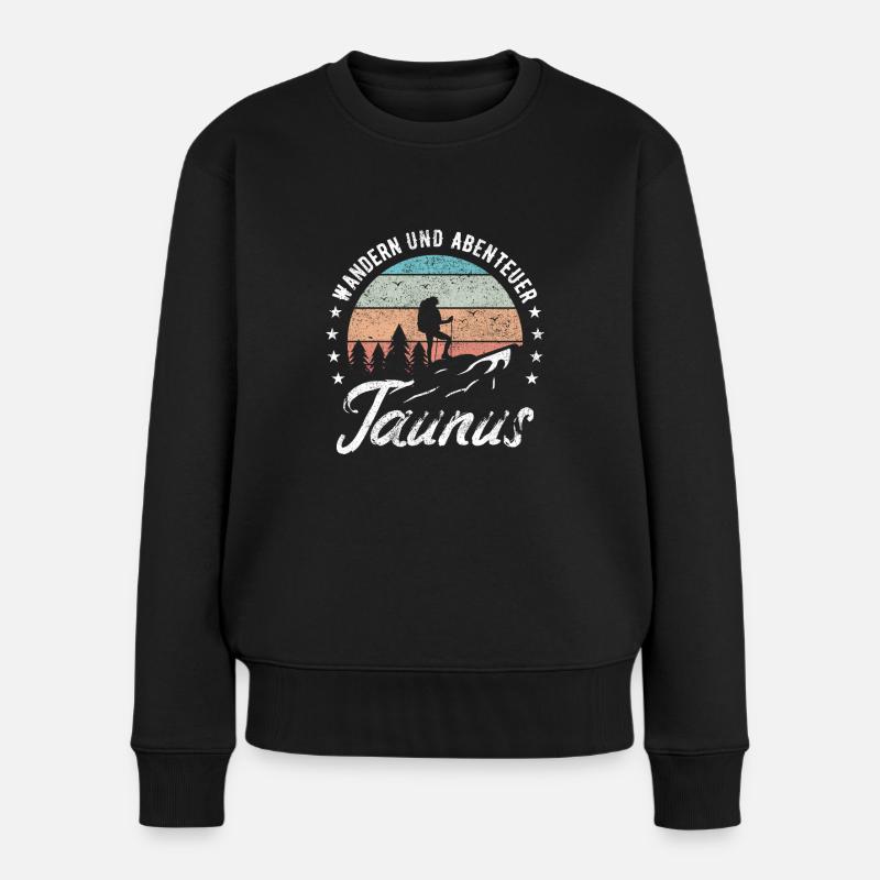 Wandern Taunus - Frauen Premium Bio Pullover - Schwarz