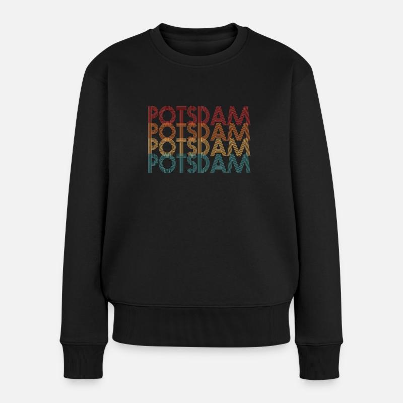 Potsdam Potsdamer - Frauen Premium Bio Pullover - Schwarz