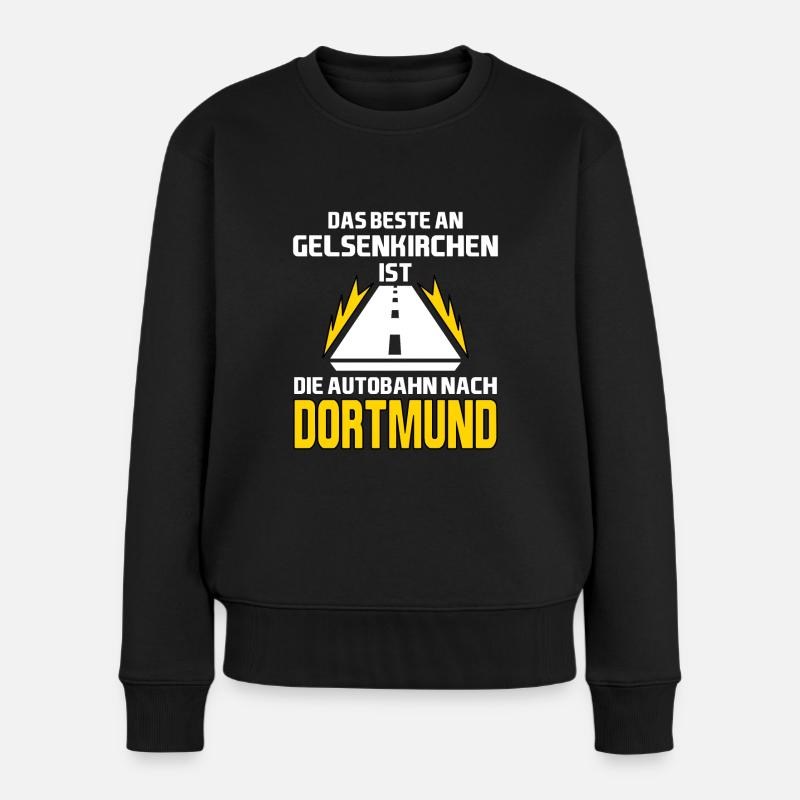 Dortmund: Das beste an Gelsenkirchen Motiv - Frauen Premium Bio Pullover - Schwarz