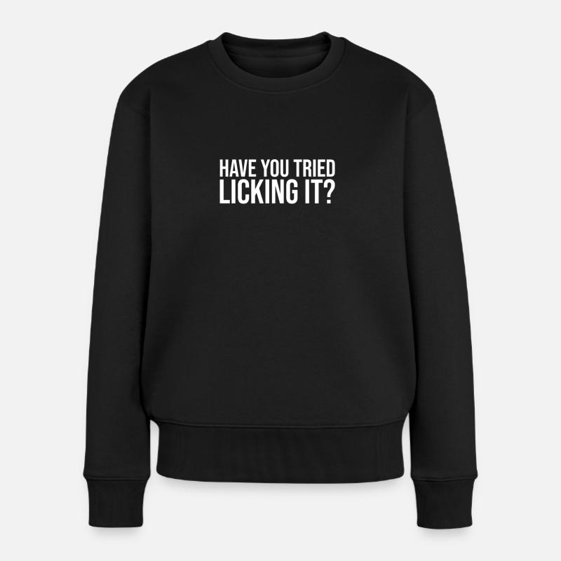 "Geology Licking | Geology" - Frauen Premium Bio Pullover - Schwarz