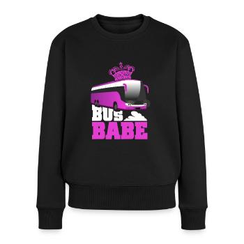 Ladies Bus Babe Bus Ride Lienienbus Chauffeur de bus - Pull Premium bio Femme - noir - Devant - Julia (174cm)