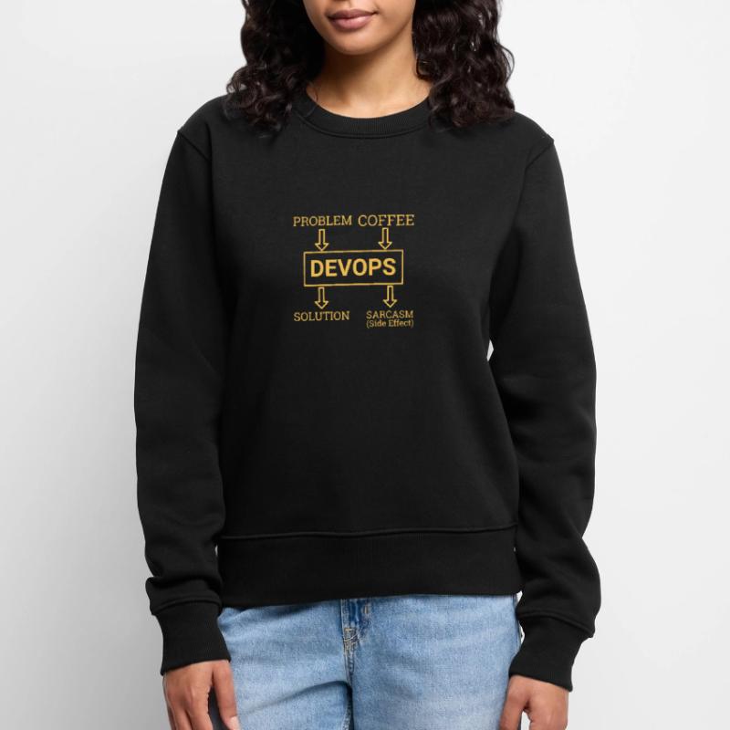 "DevOps Sarcasm | Softwareentwicklung" Frauen Premium Bio Pullover