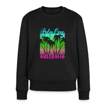 Palm Cove Australia - Frauen Premium Bio Pullover - Schwarz - Vorne - Julia (174cm)