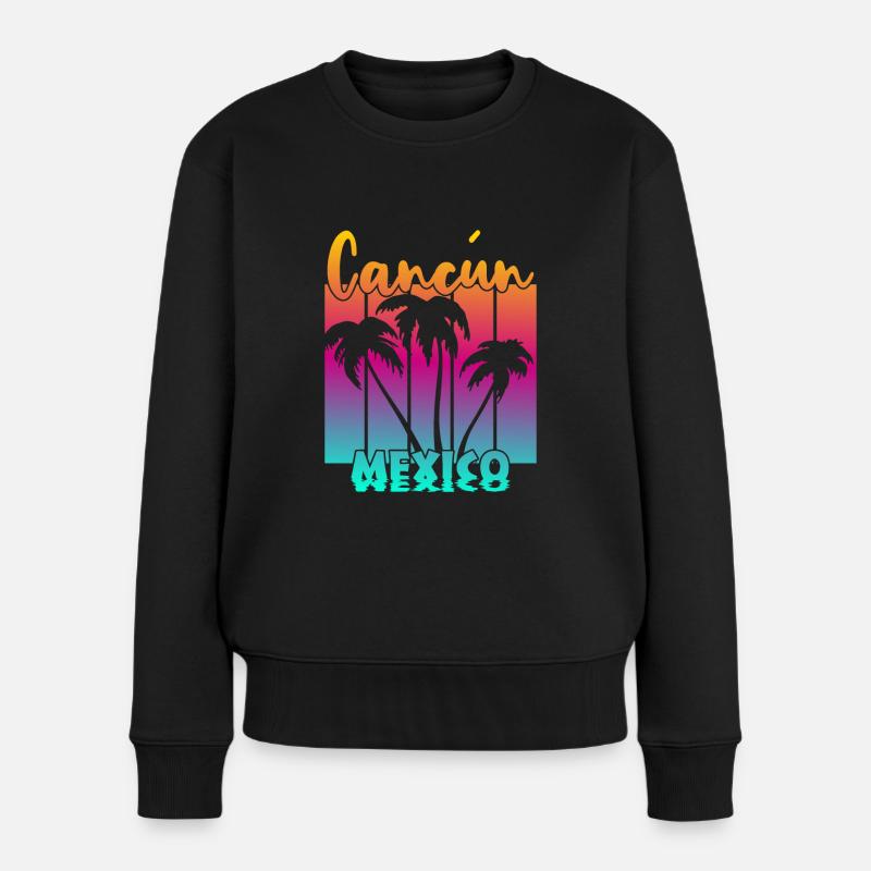 Cancun Mexique - Pull Premium bio Femme - noir