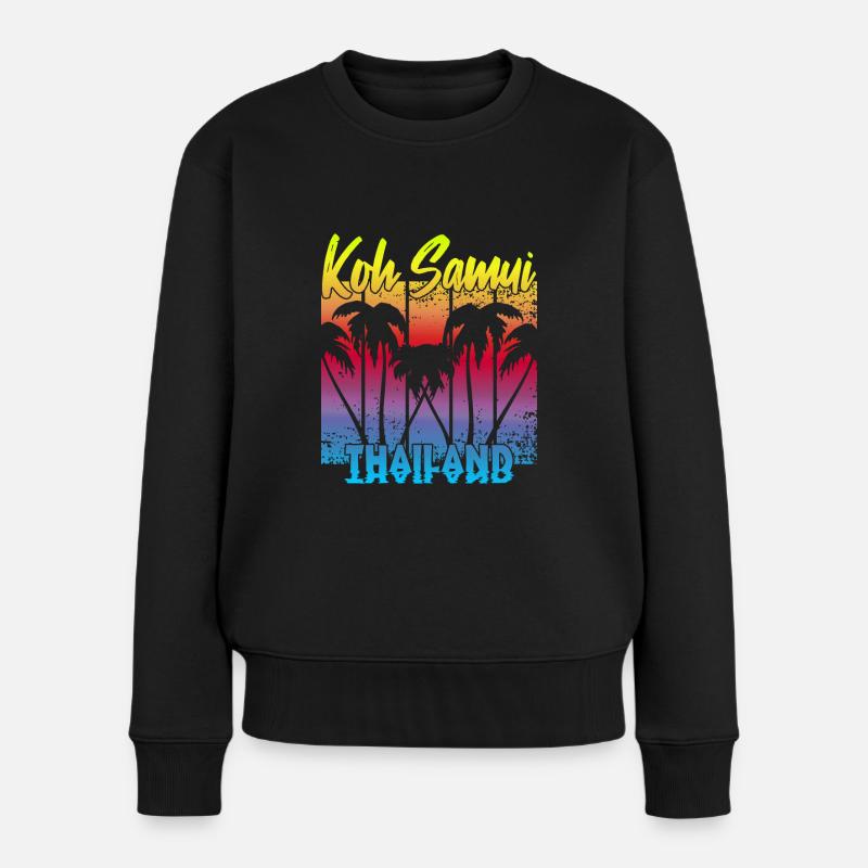 Koh Samui Thailand - Frauen Premium Bio Pullover - Schwarz
