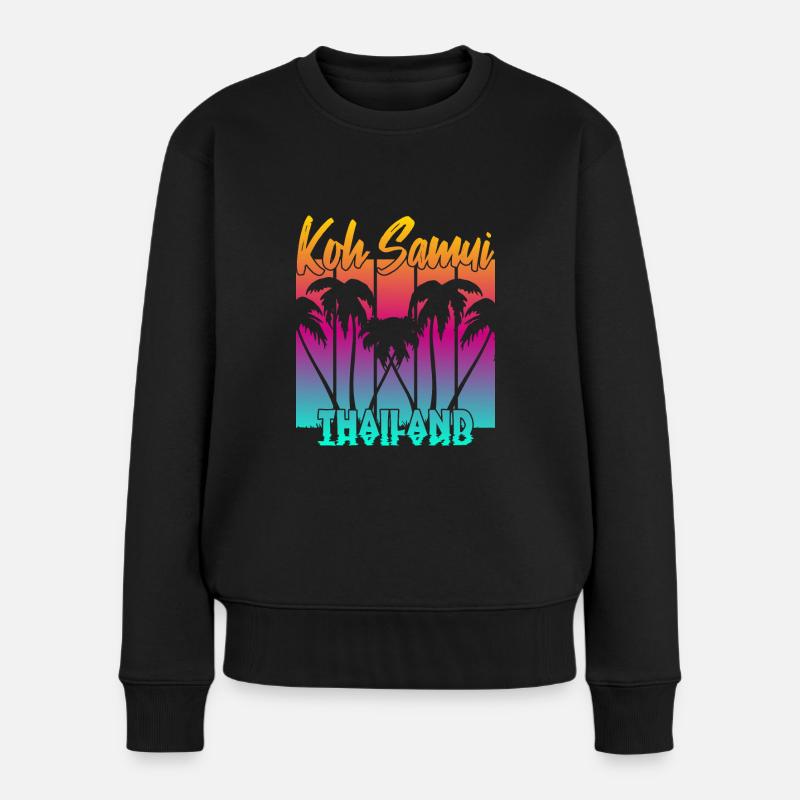 Koh Samui Thailand - Frauen Premium Bio Pullover - Schwarz
