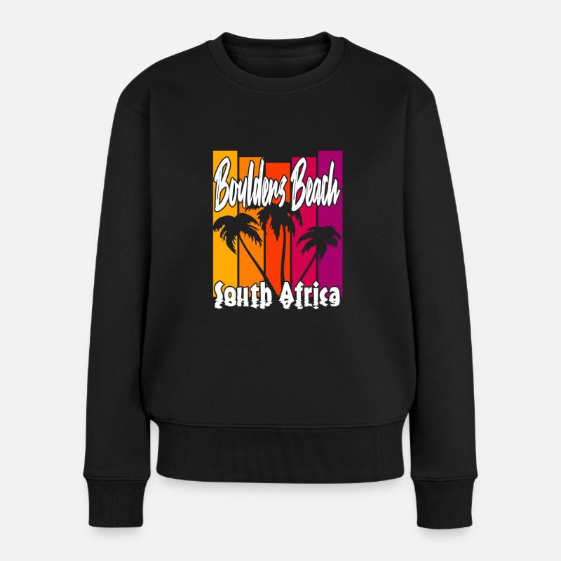 Plage de Boulders - Pull Premium bio Femme - noir
