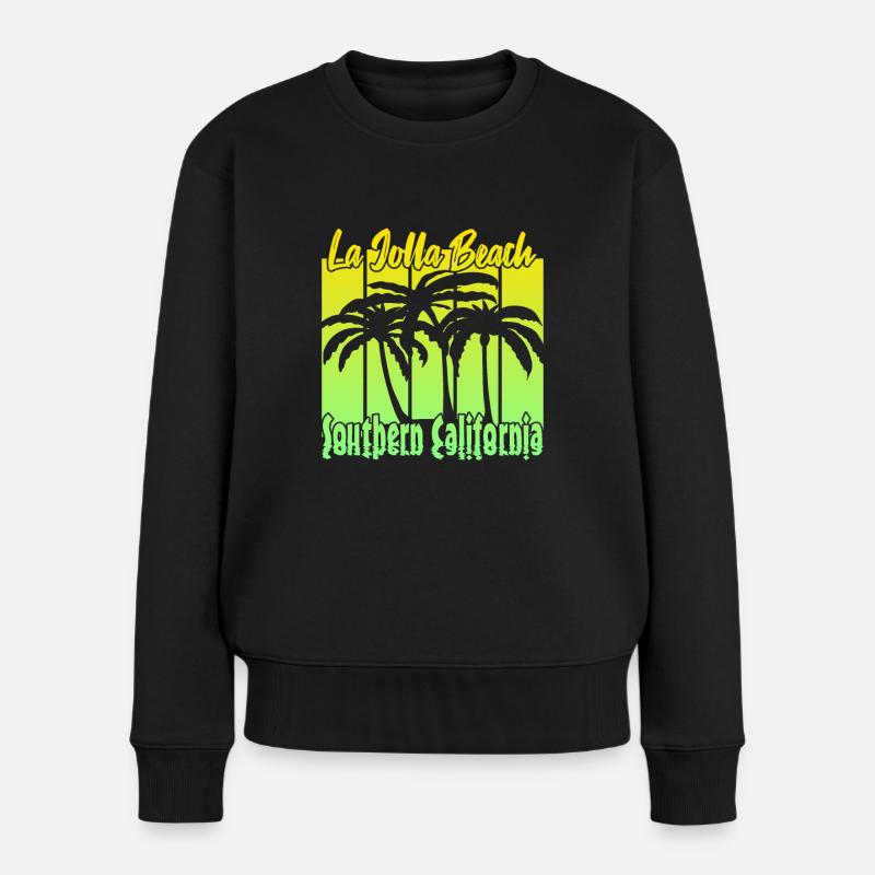 La Jolla Beach Southern California - Frauen Premium Bio Pullover - Schwarz