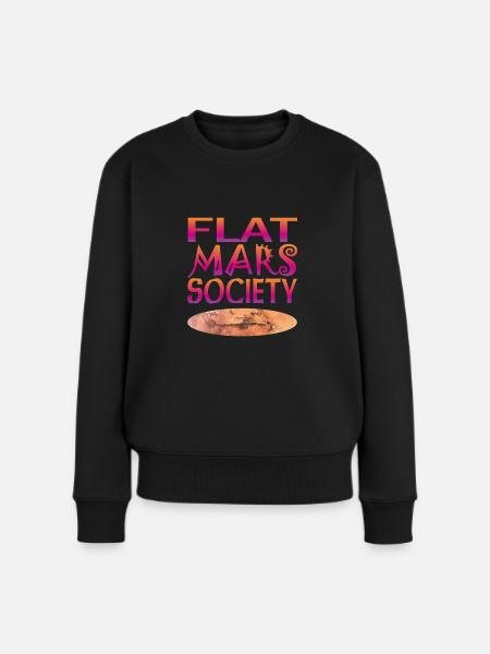 Flat Mars Society - Frauen Premium Bio Pullover - Schwarz