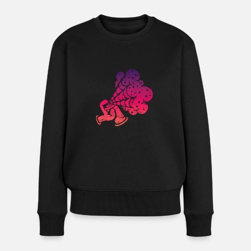 Graffiti Sprayer Comic - Frauen Premium Bio Pullover - Schwarz