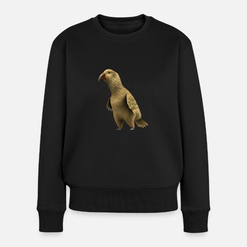 Kakapo - Der nachtaktive Papagei - Frauen Premium Bio Pullover - Schwarz
