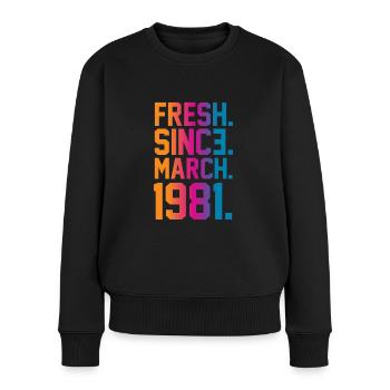 Vintage 1981 - Women's Premium Organic Jumper - black - Front - Julia (174cm)
