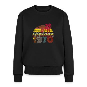 Millésime 1970 - Pull Premium bio Femme - noir - Devant - Julia (174cm)