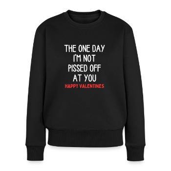 Funny Valentines Gift Idea - Women's Premium Organic Jumper - black - Front - Julia (174cm)