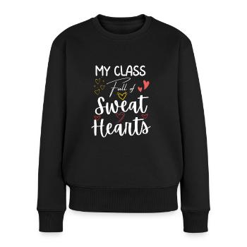 Teacher and Student Valentines Day - Women's Premium Organic Jumper - black - Front - Julia (174cm)