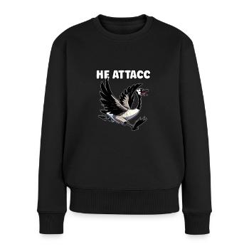 Lustiges kanadisches Gans-Meme - Frauen Premium Bio Pullover - Schwarz - Vorne - Julia (174cm)