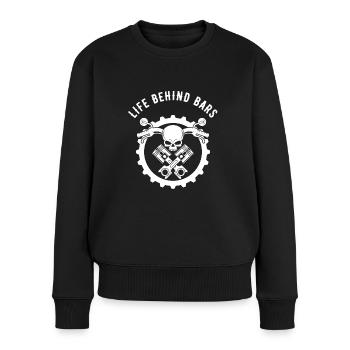 Life Behind Bars Skeleton motorcycles racing - Women's Premium Organic Jumper - black - Front - Julia (174cm)