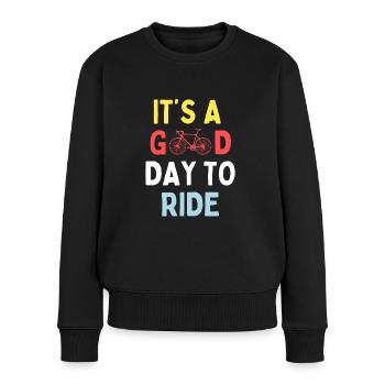 Bicycle Gift, Bike lover, It's Good Day To Ride - Women's Premium Organic Jumper - black - Front - Julia (174cm)