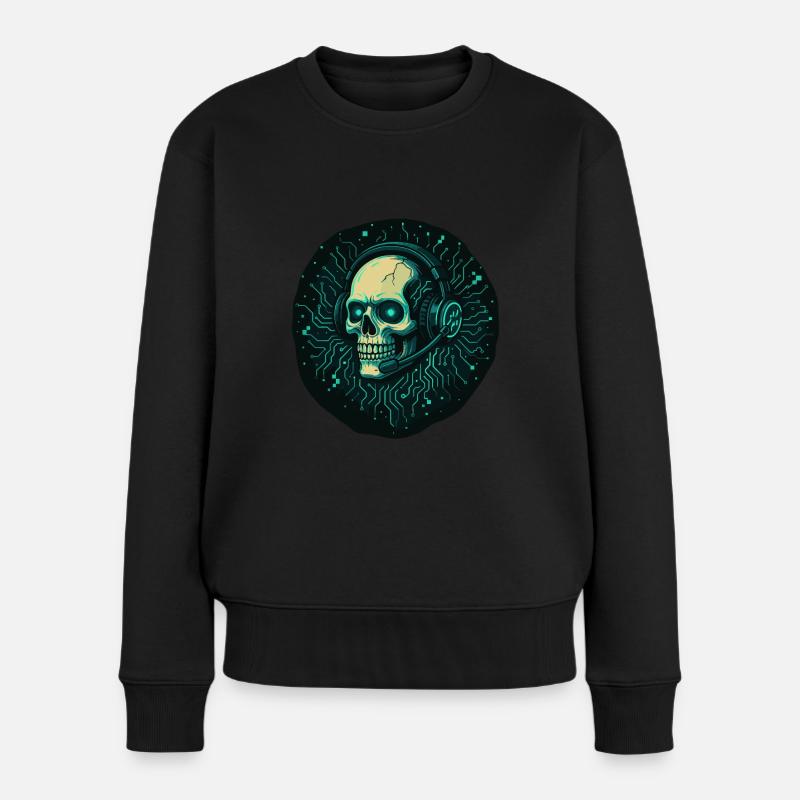 Crâne de joueur - TechGaming Totenkopf - Pull Premium bio Femme - noir