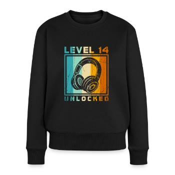 14. Geburtstag Junge - Frauen Premium Bio Pullover - Schwarz - Vorne - Julia (174cm)