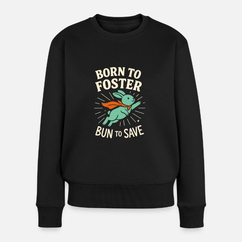 Lapin Maman Lapin Sauvetage Adopter, Acheter - Pull Premium bio Femme - noir