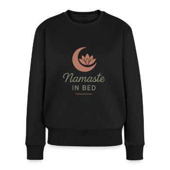 Boho Yoga Cadeau spirituel pour les yogis conscients - Pull Premium bio Femme - noir - Devant - Julia (174cm)
