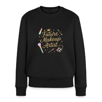 Zukünftiger Make-up Artist - Frauen Premium Bio Pullover - Schwarz - Vorne - Julia (174cm)