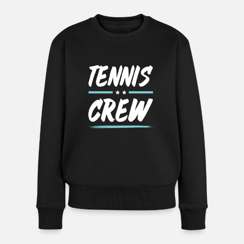 Tennis Crew - Frauen Premium Bio Pullover - Schwarz