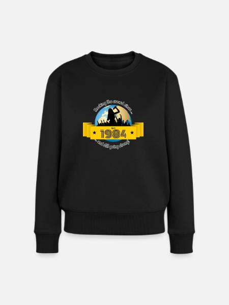 40. Geburtstag Rocking the crowd since 04/1984 - Frauen Premium Bio Pullover - Schwarz