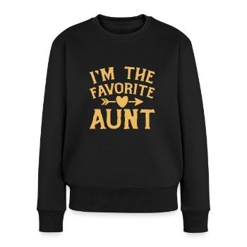 Tante Lieblingstante Patentante Neffe Nichte - Frauen Premium Bio Pullover - Schwarz - Vorne - Julia (174cm)