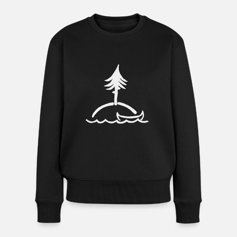 Kanu Insel See - Frauen Premium Bio Pullover - Schwarz