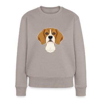 Beagle Lover I Dog Lover I Beagle - Pull Premium bio Femme - taupe - Devant - Julia (174cm)