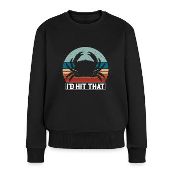 Krabben Krebse Meeresfrüchte - Frauen Premium Bio Pullover - Schwarz - Vorne - Julia (174cm)